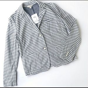 Blue and white striped Gap blazer